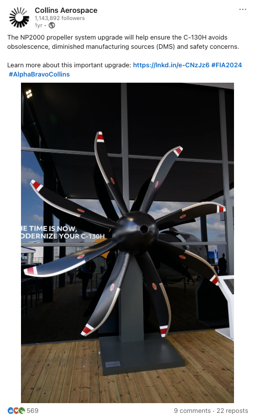 Collins NP2000 propeller