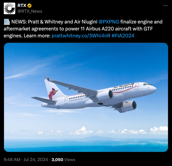 Air Niugini A220-GTF