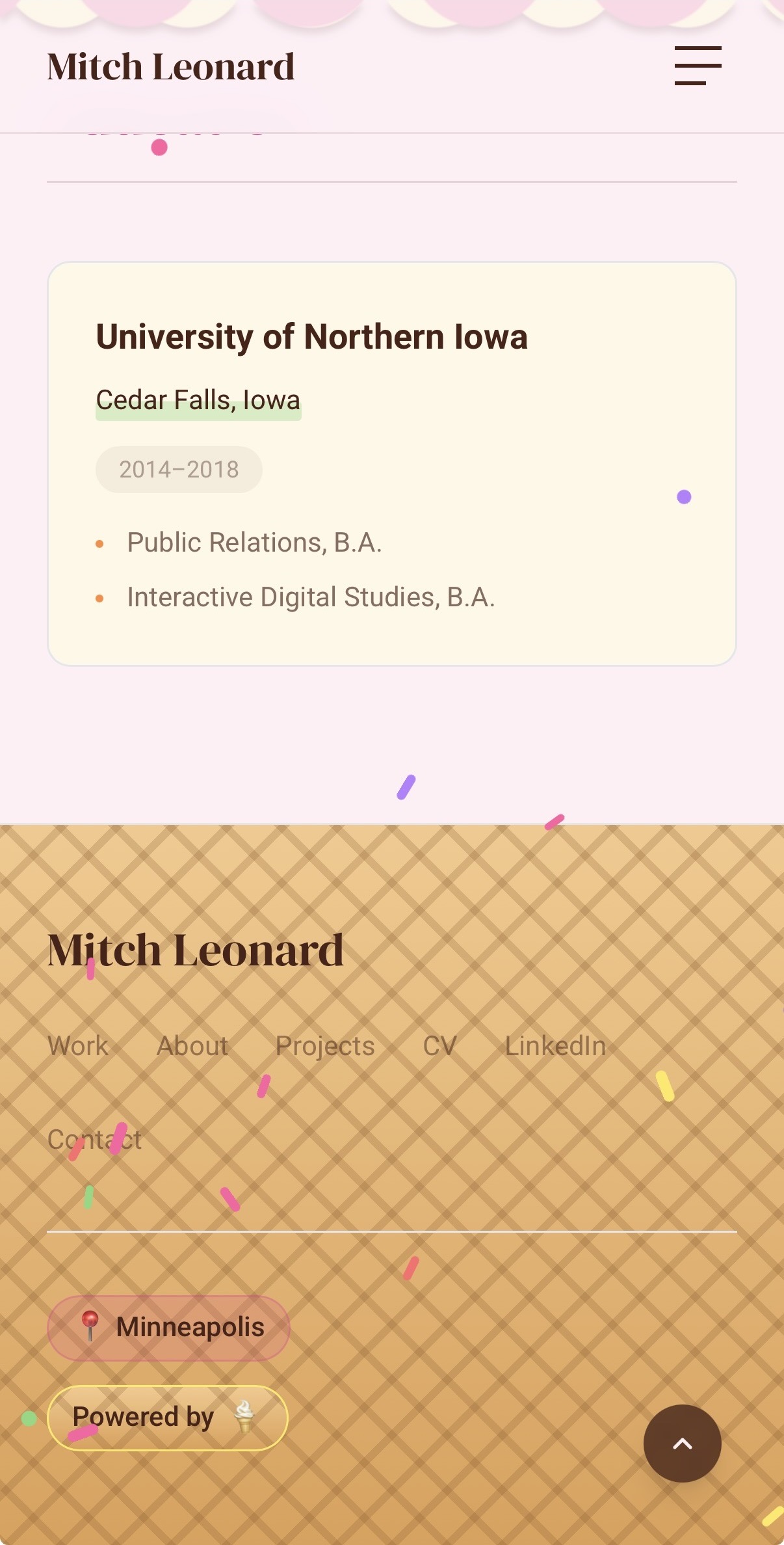 Footer — on