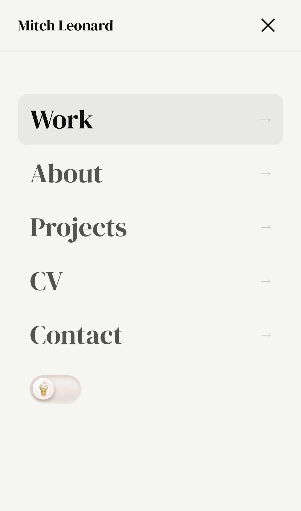 Mobile nav — off