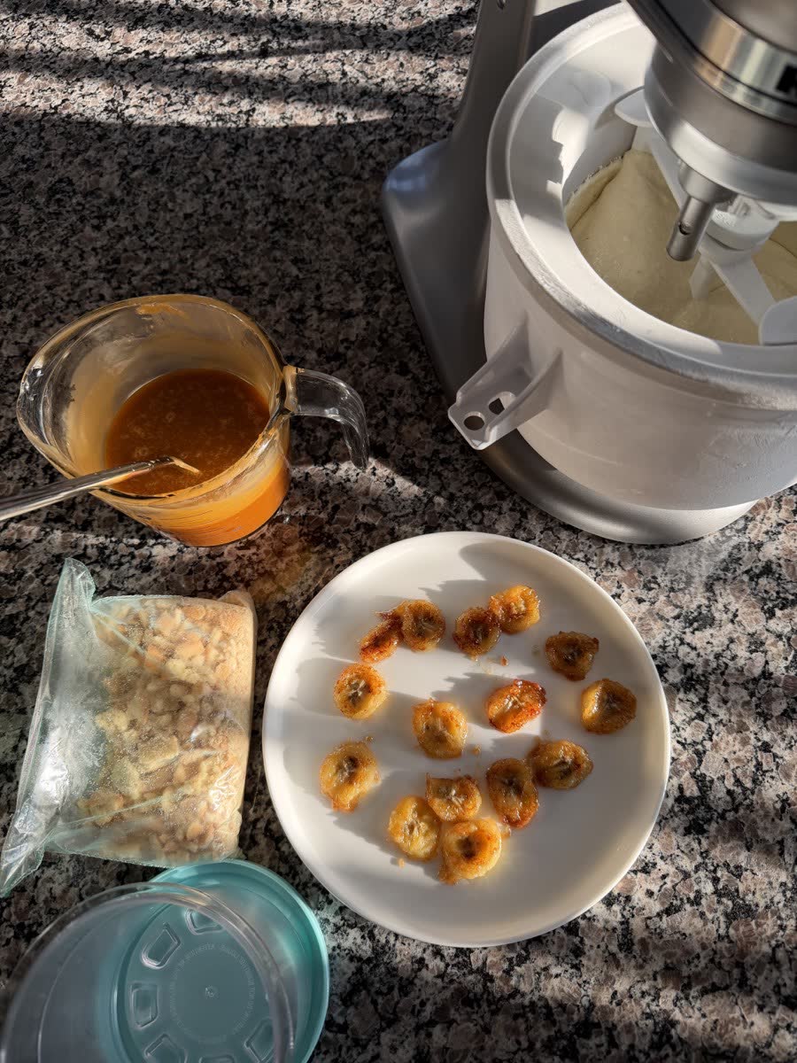 Banana Pudding homemade ice cream