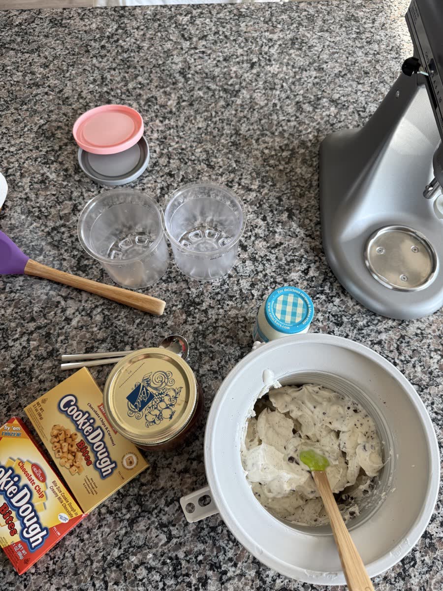 Gooey (Cookie) Dough Balls homemade ice cream