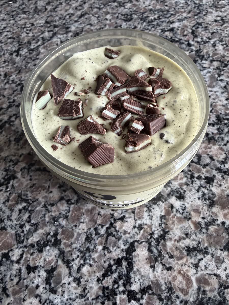 Minty C&C homemade ice cream
